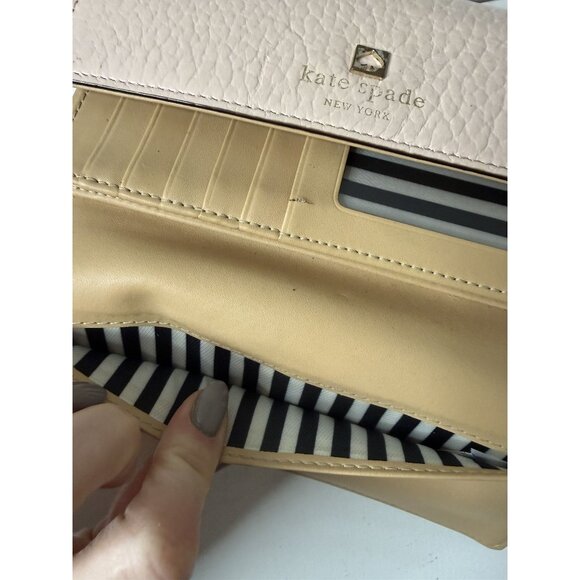 Kate Spade New York Women's Pink and Tan Leather Wallet [jb] - Picture 8 of 11